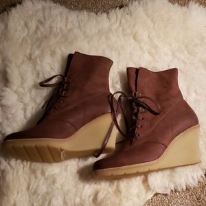 Paul Green Brown Leather Booties